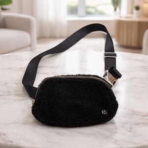 Black Sherpa Crossbody Bag